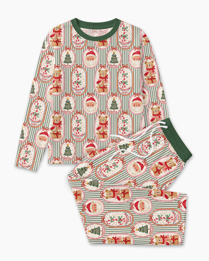 Teddy Bear Christmas Bamboo Men's Pajama Set