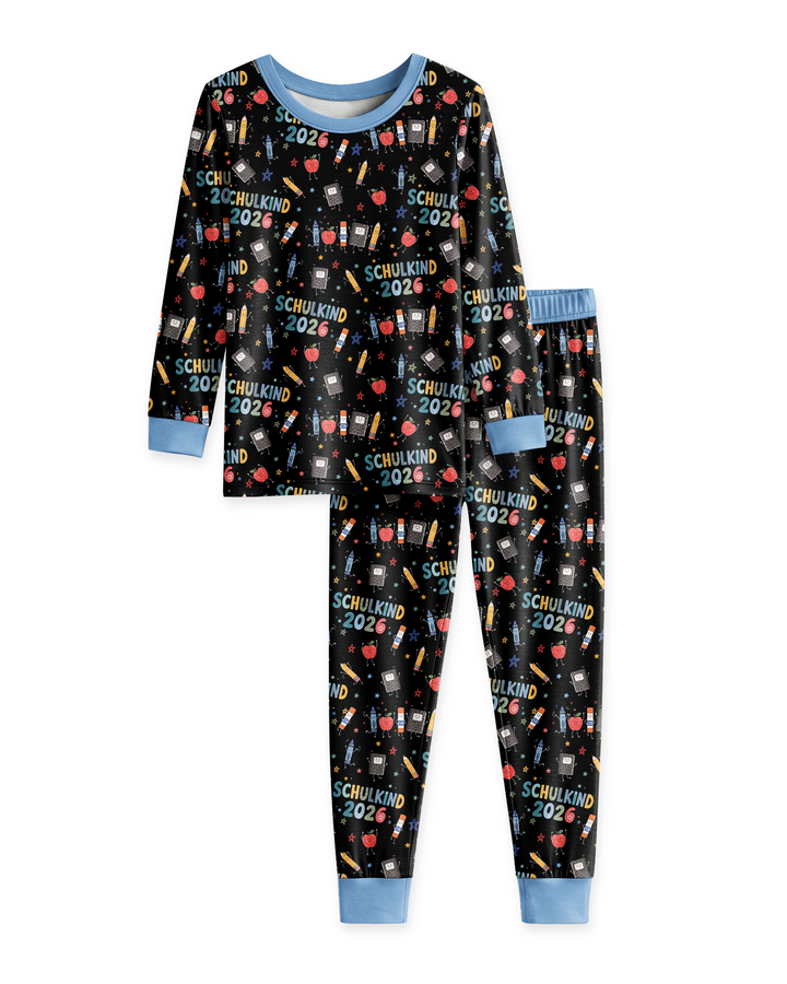 First Day Fun 2026 Bamboo Two Piece Long Sleeve Pajama Set