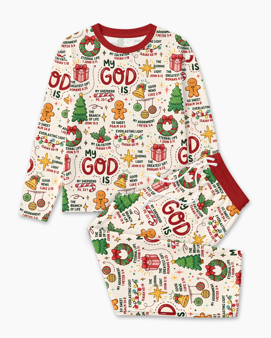 Christmas My God Is Bamboo Men's Pajama Set
