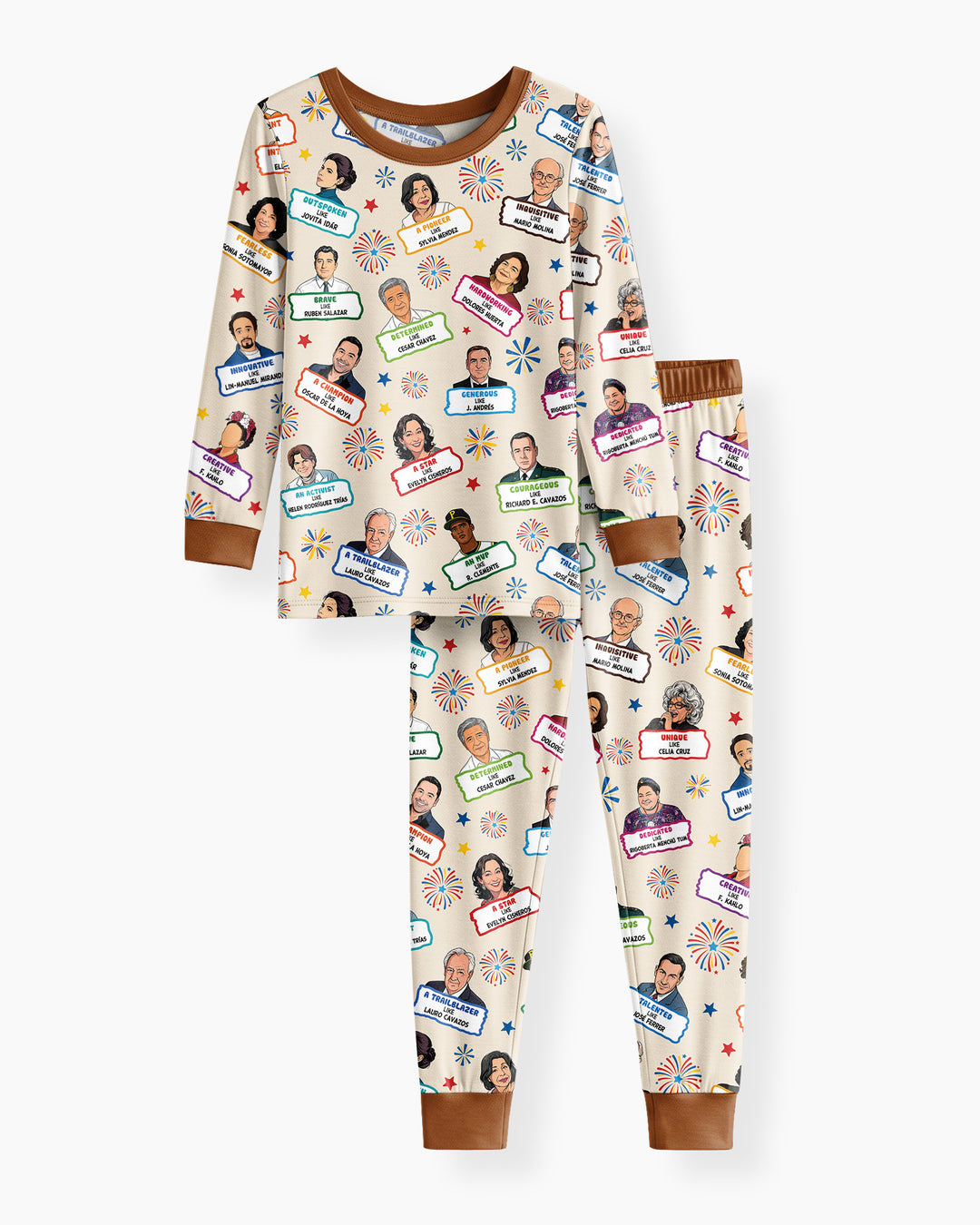 Zweiteiliges Langarm-Pyjama-Set mit Sommerfrüchten