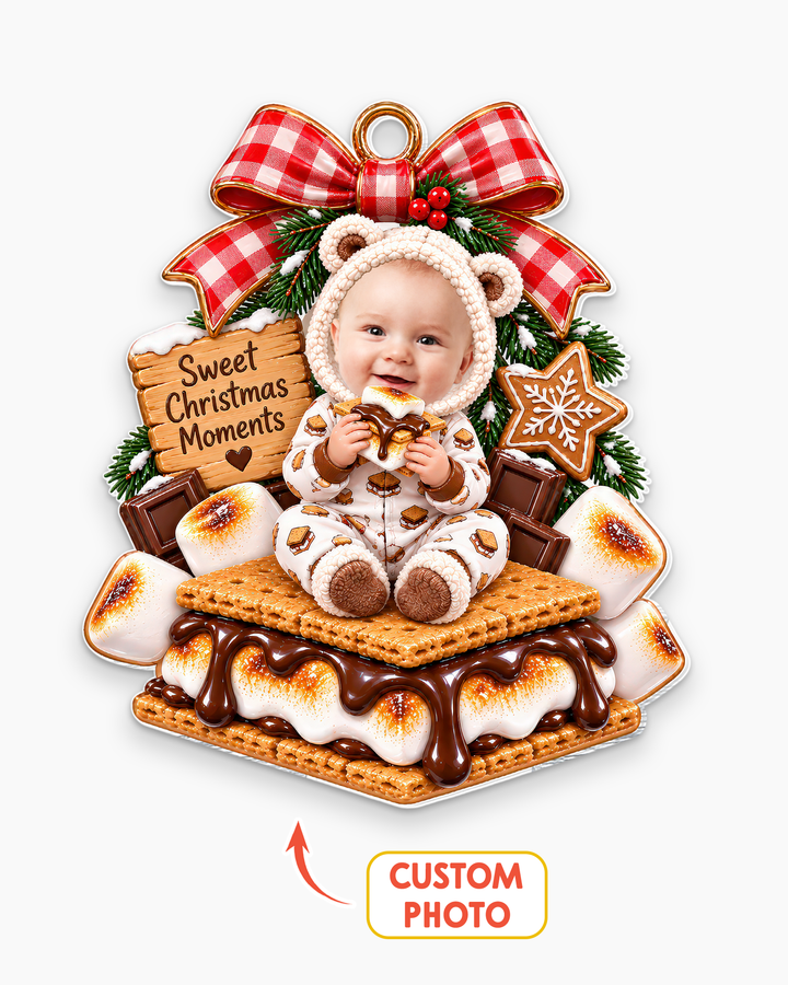 S’more Christmas Love Personalized 1-Side Photo Acrylic Ornament