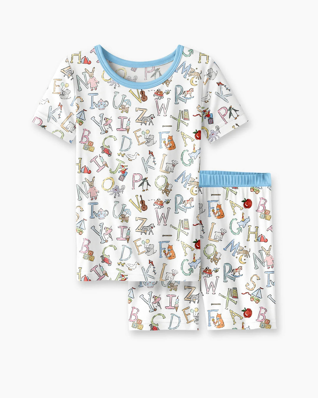 Schlafanzug-Set zweiteilig, kurze Ärmel, kurze Hose, Bambus