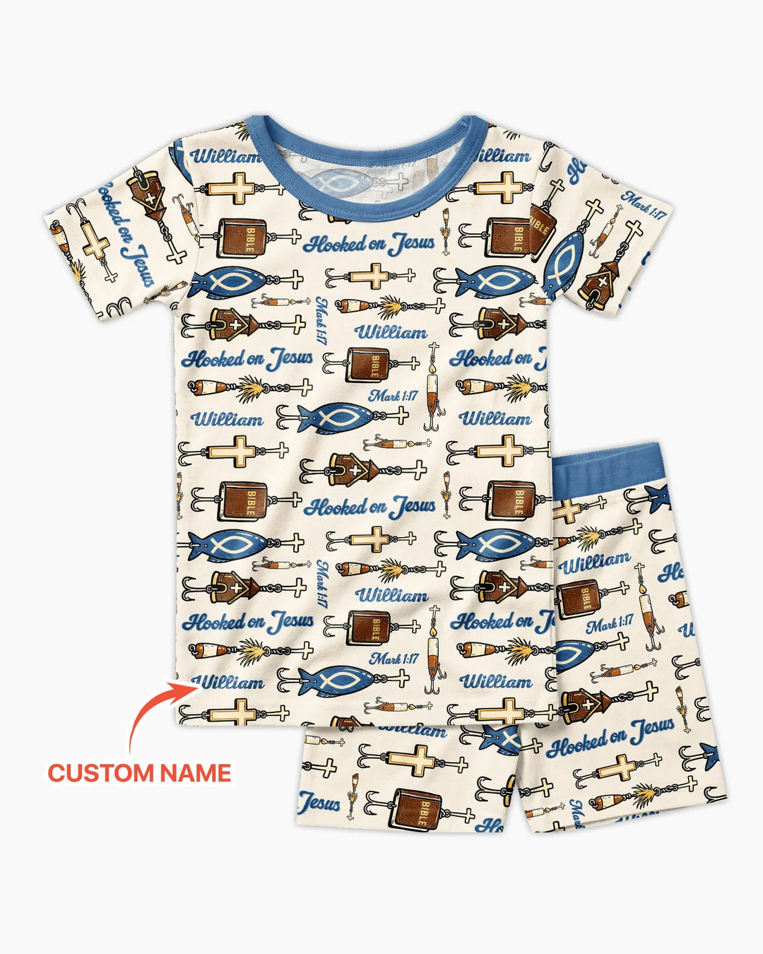 Zweiteiliges Pyjama-Set mit kurzen Ärmeln und Shorts im Sommer-Design