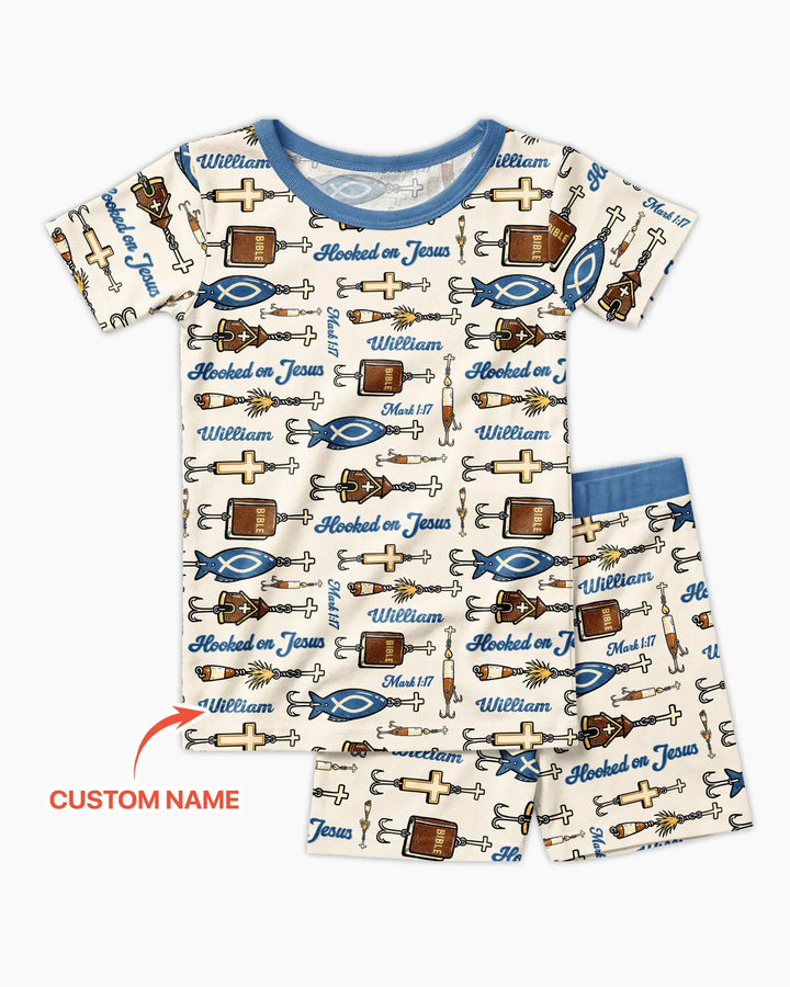 Zweiteiliges Pyjama-Set mit kurzen Ärmeln und Shorts im Sommer-Design