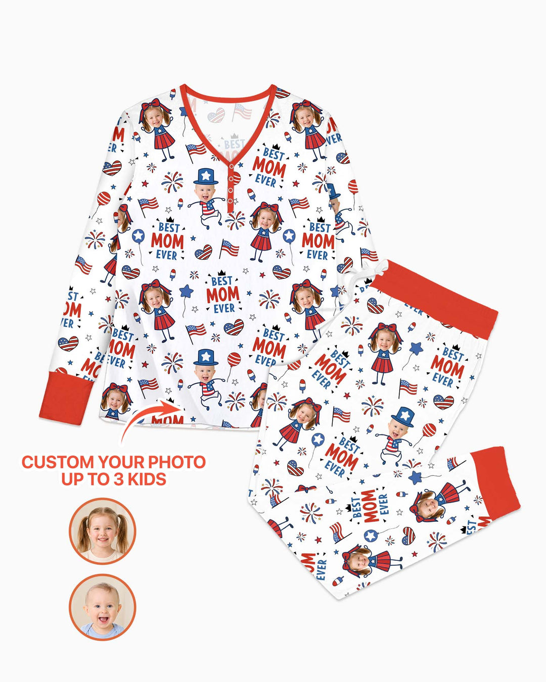 Template Damen Pyjama-Set aus personalisiertem Bambus