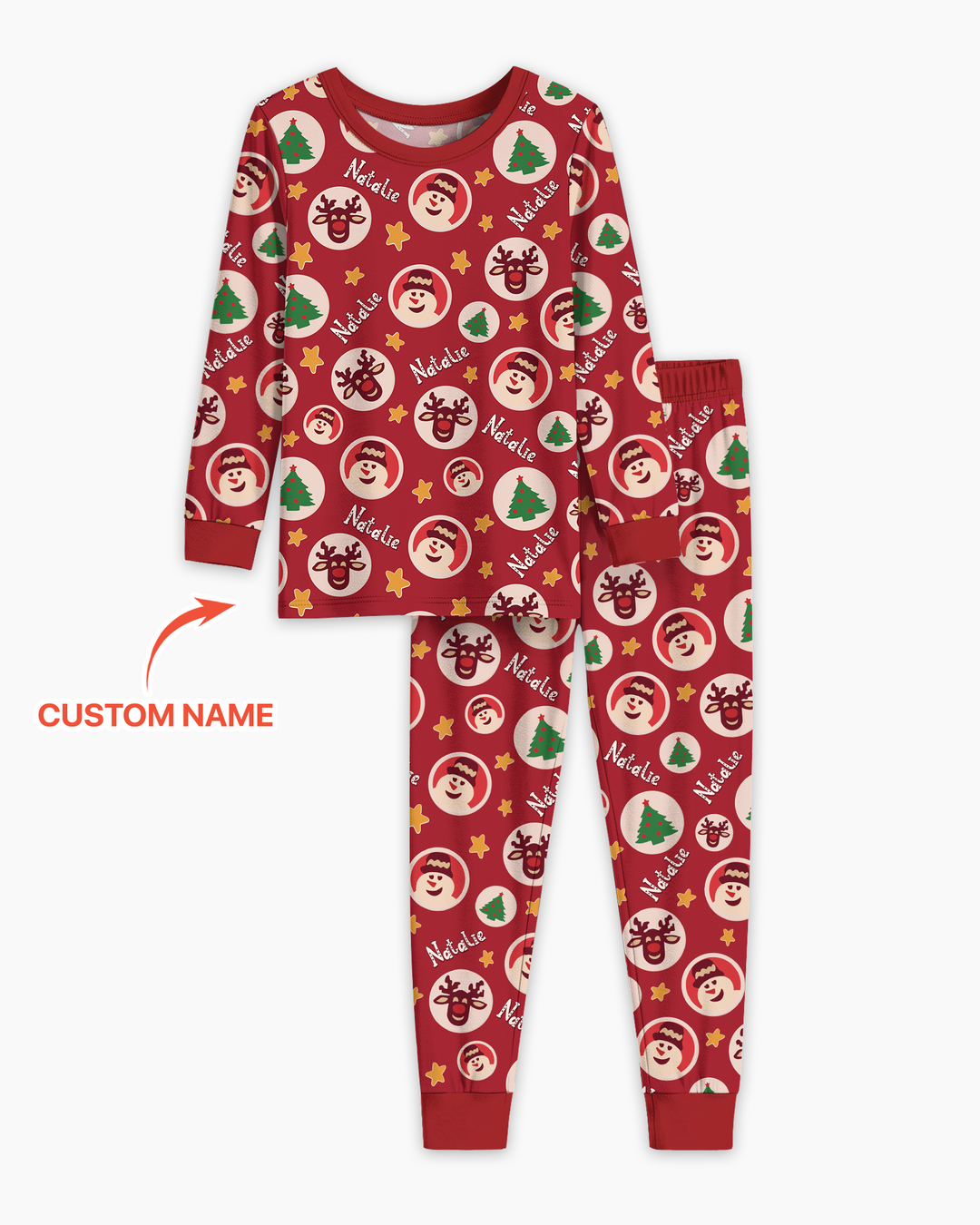Christmas Dinner Bamboo Two Piece Long Sleeve Pajama Set