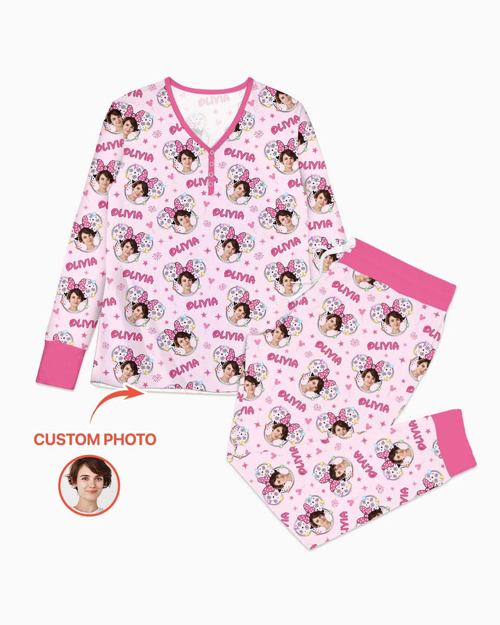 Template Damen Pyjama-Set aus personalisiertem Bambus