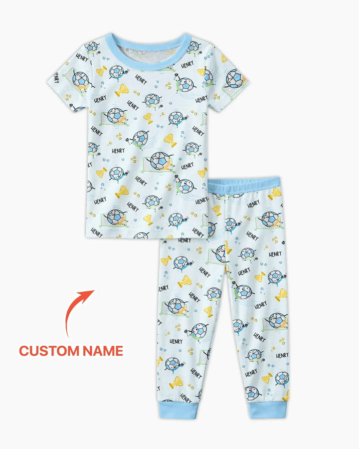 Zweiteiliges, kurzärmliges Pyjama-Set mit Marienkäfern