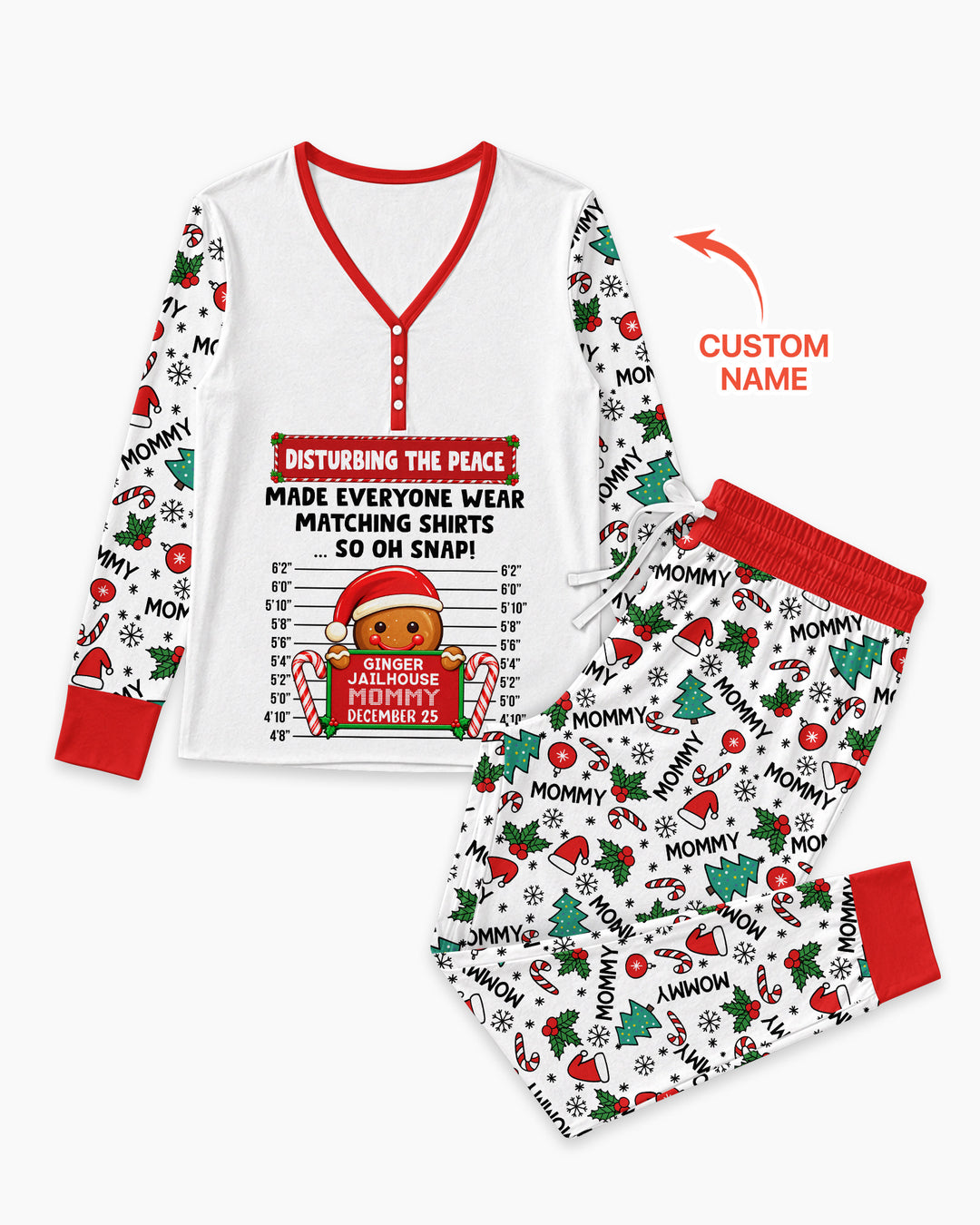 Funny Christmas Family Matching Bamboo Women Pajama Set