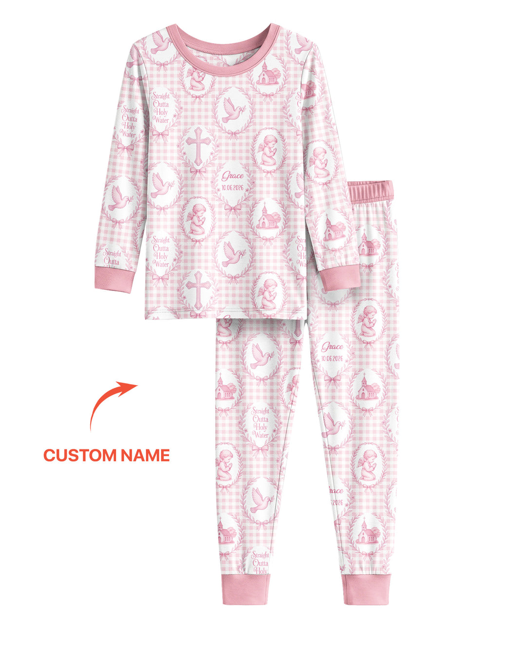 Zweiteiliges Langarm-Pyjama-Set mit Sommerfrüchten
