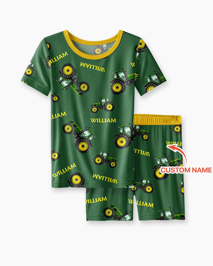 Zweiteiliges Pyjama-Set mit kurzen Ärmeln und Shorts im Sommer-Design