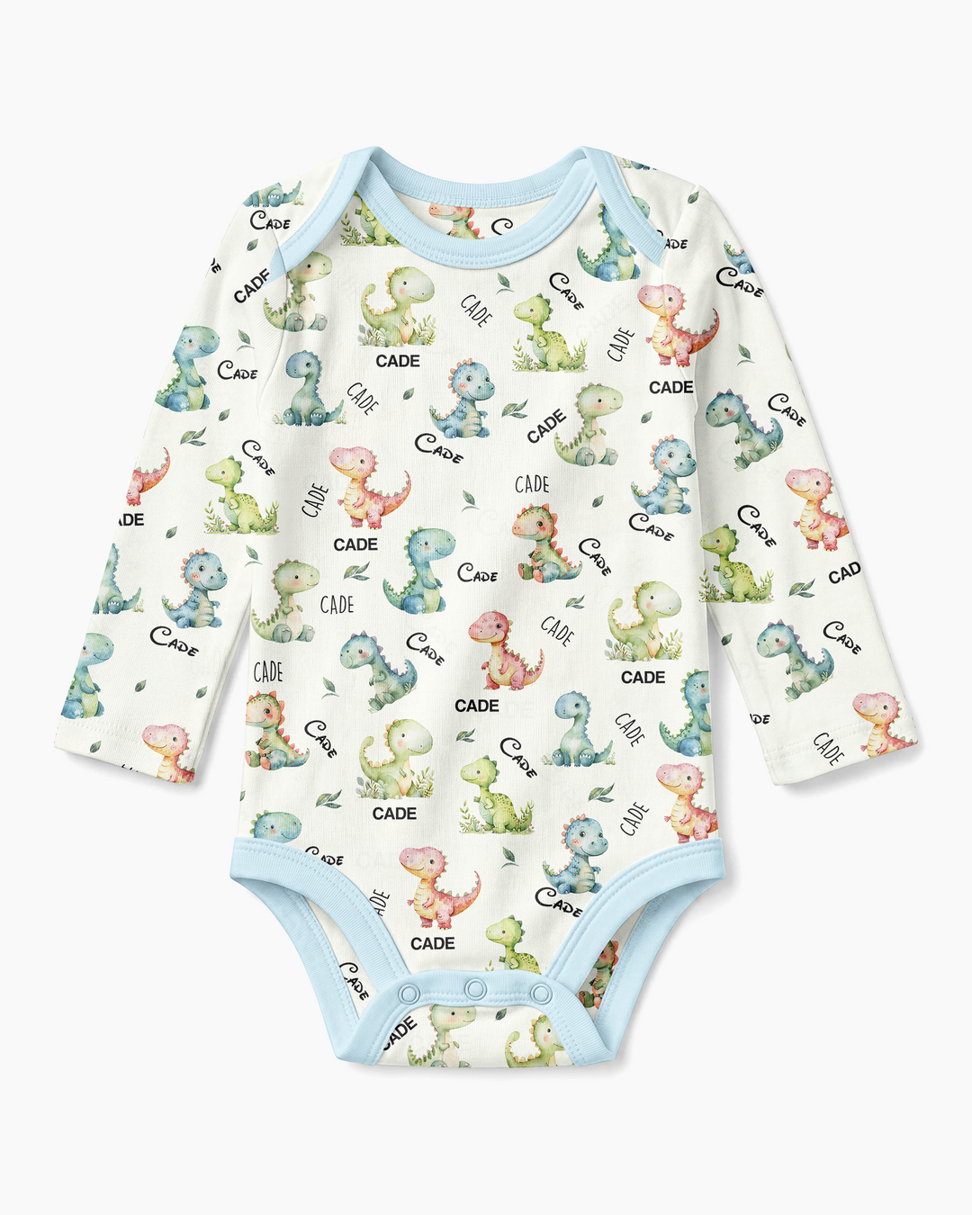 Dinosaur Custom Name Bamboo Bodysuit