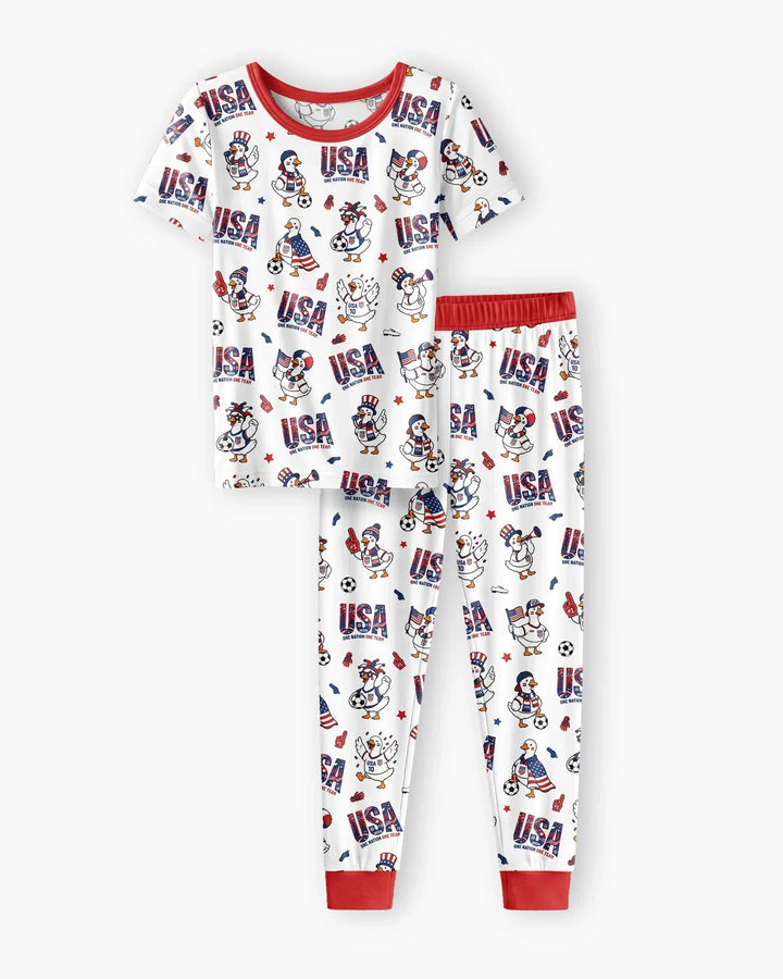 Zweiteiliges, kurzärmliges Pyjama-Set mit Marienkäfern