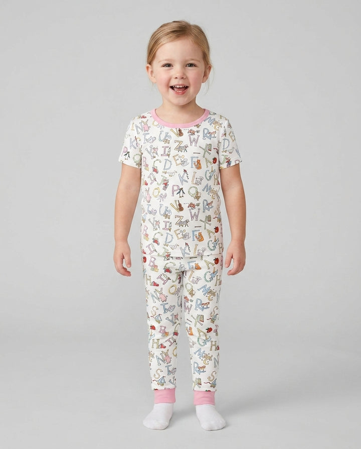 Zweiteiliges, kurzärmliges Pyjama-Set mit Marienkäfern
