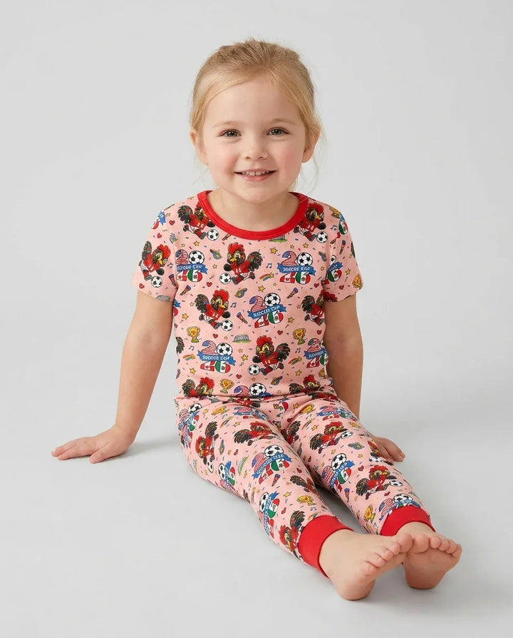 Zweiteiliges, kurzärmliges Pyjama-Set mit Marienkäfern
