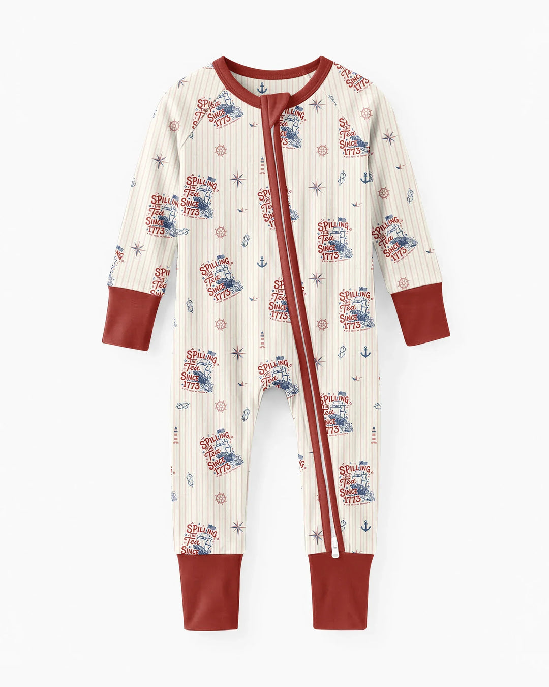 Spilling The Tea Since 1773 Family Matching Bamboo Convertible Zippy