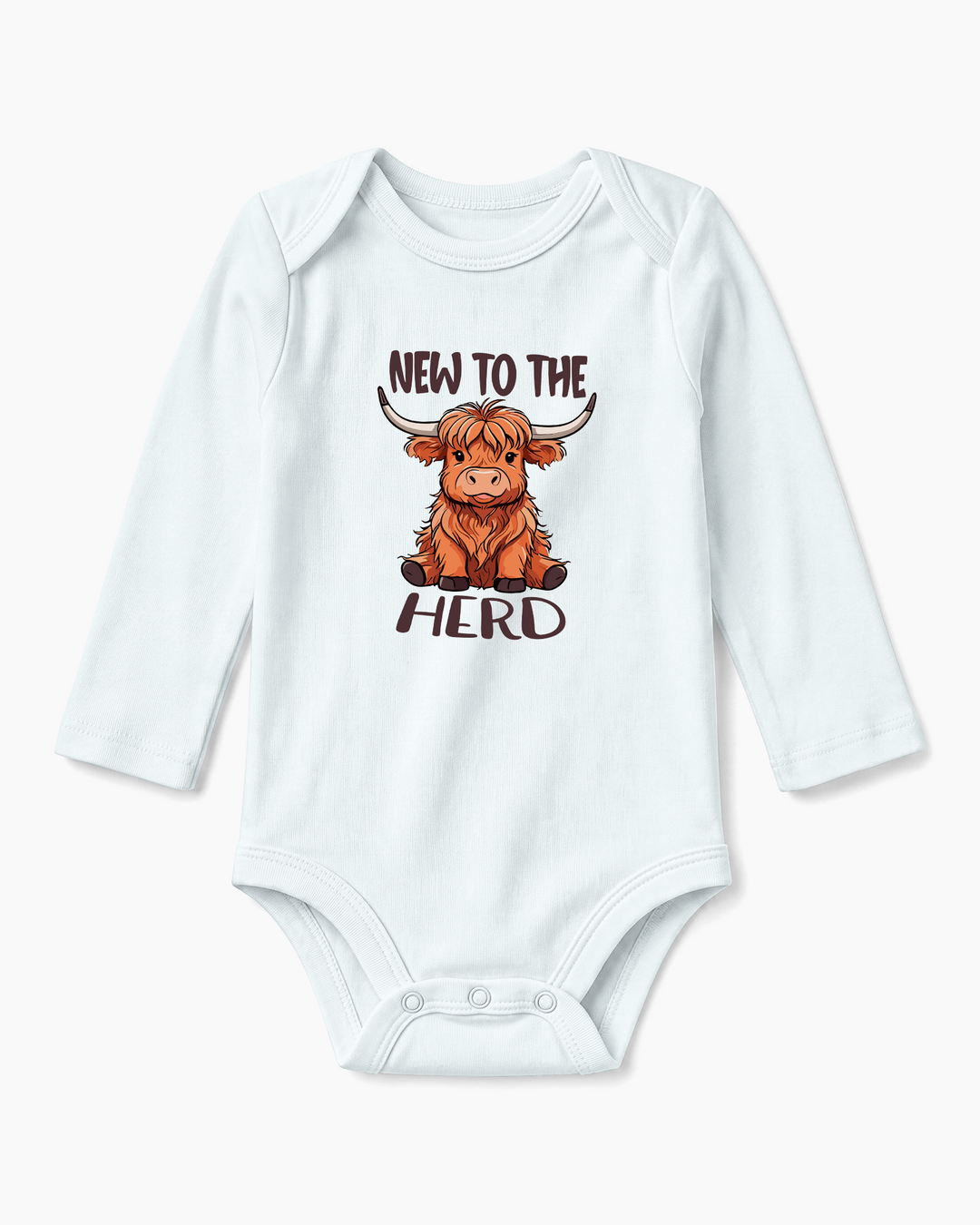 New to the Herd Highland Cow Baby Bamboo Bodysuit
