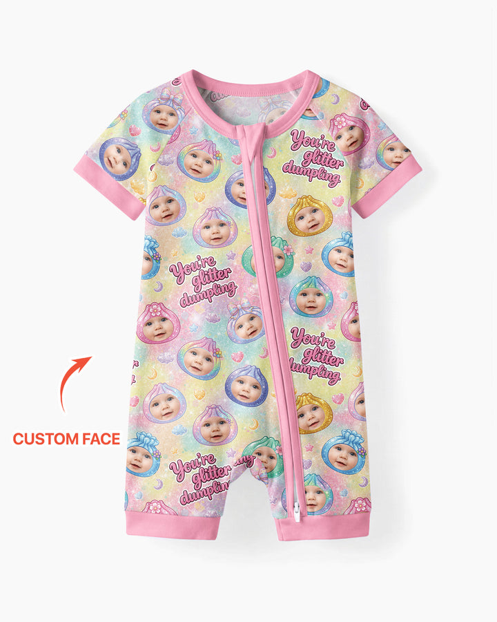 Custom Photo You're Glitter Dumpling Bamboo Shorty Zippy