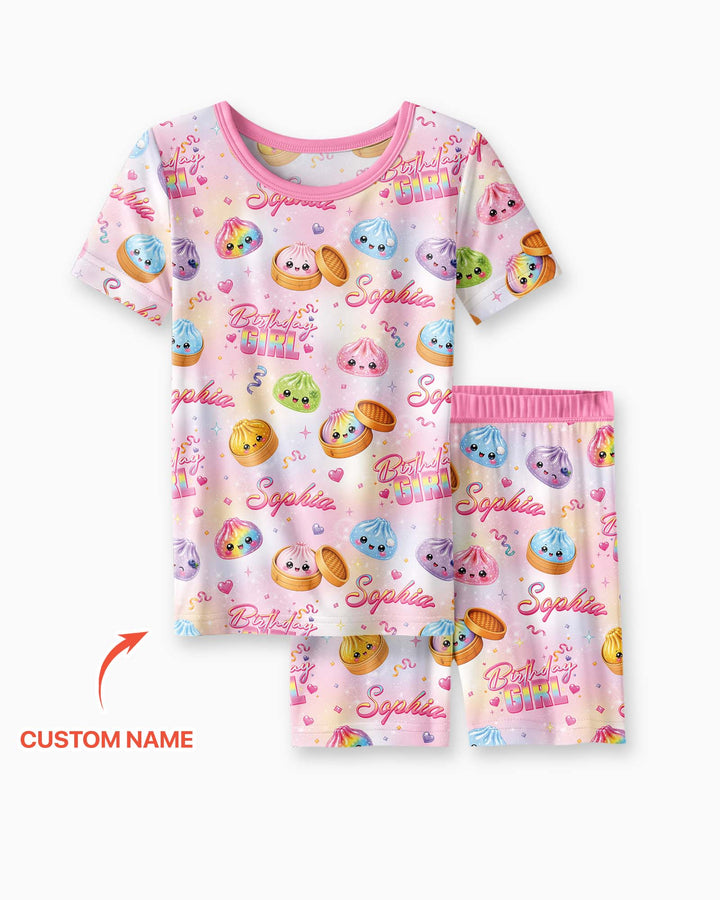 Schlafanzug-Set zweiteilig, kurze Ärmel, kurze Hose, Bambus