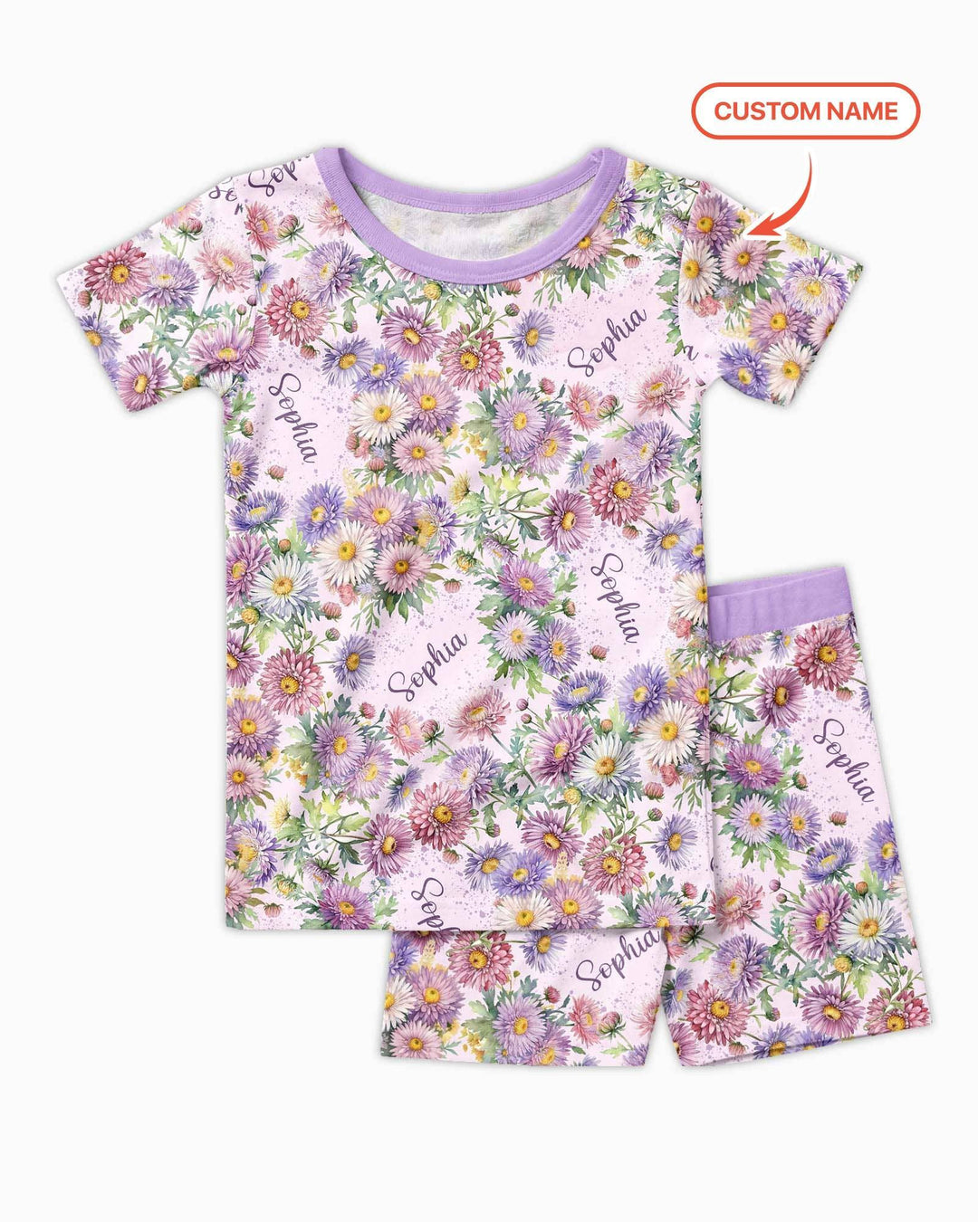 Zweiteiliges Pyjama-Set mit kurzen Ärmeln und Shorts im Sommer-Design