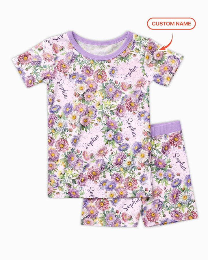 Zweiteiliges Pyjama-Set mit kurzen Ärmeln und Shorts im Sommer-Design