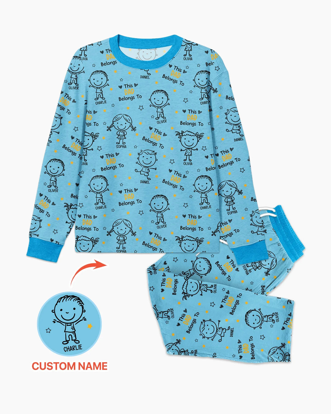 Vorlage Benutzerdefiniertes Herren-Pyjama-Set