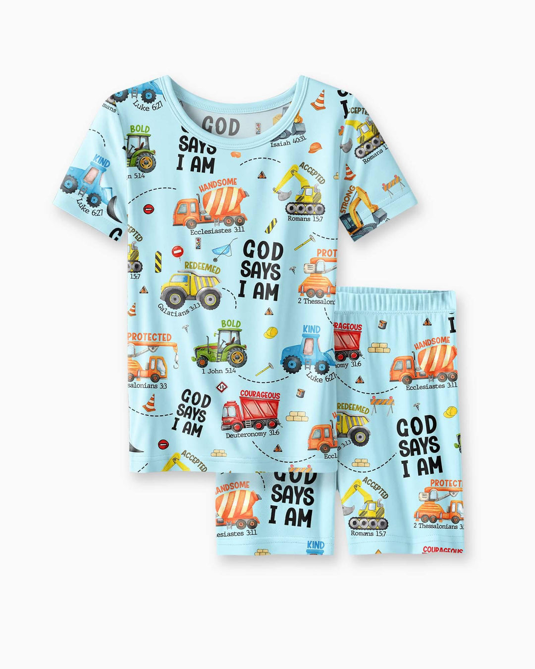 Zweiteiliges Pyjama-Set mit kurzen Ärmeln und Shorts im Sommer-Design