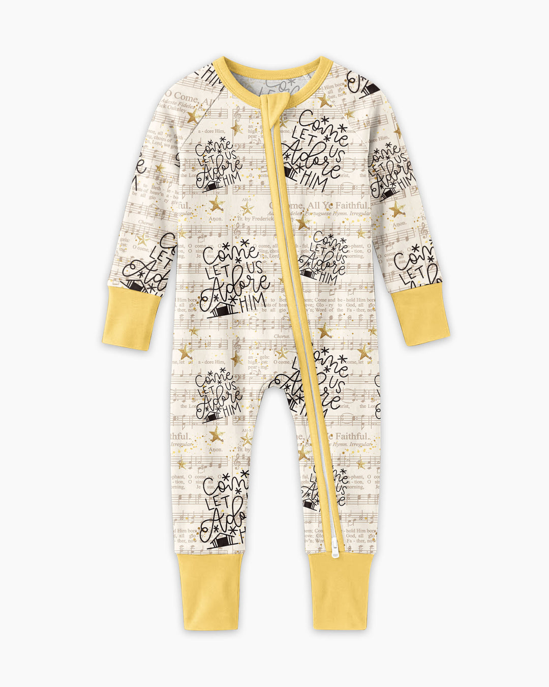 Oh Come Let Us Adore Him Custom Name Mommy And Me Matching Bamboo Convertible Zippy