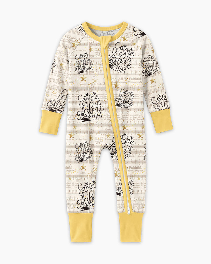 Oh Come Let Us Adore Him Custom Name Mommy And Me Matching Bamboo Convertible Zippy