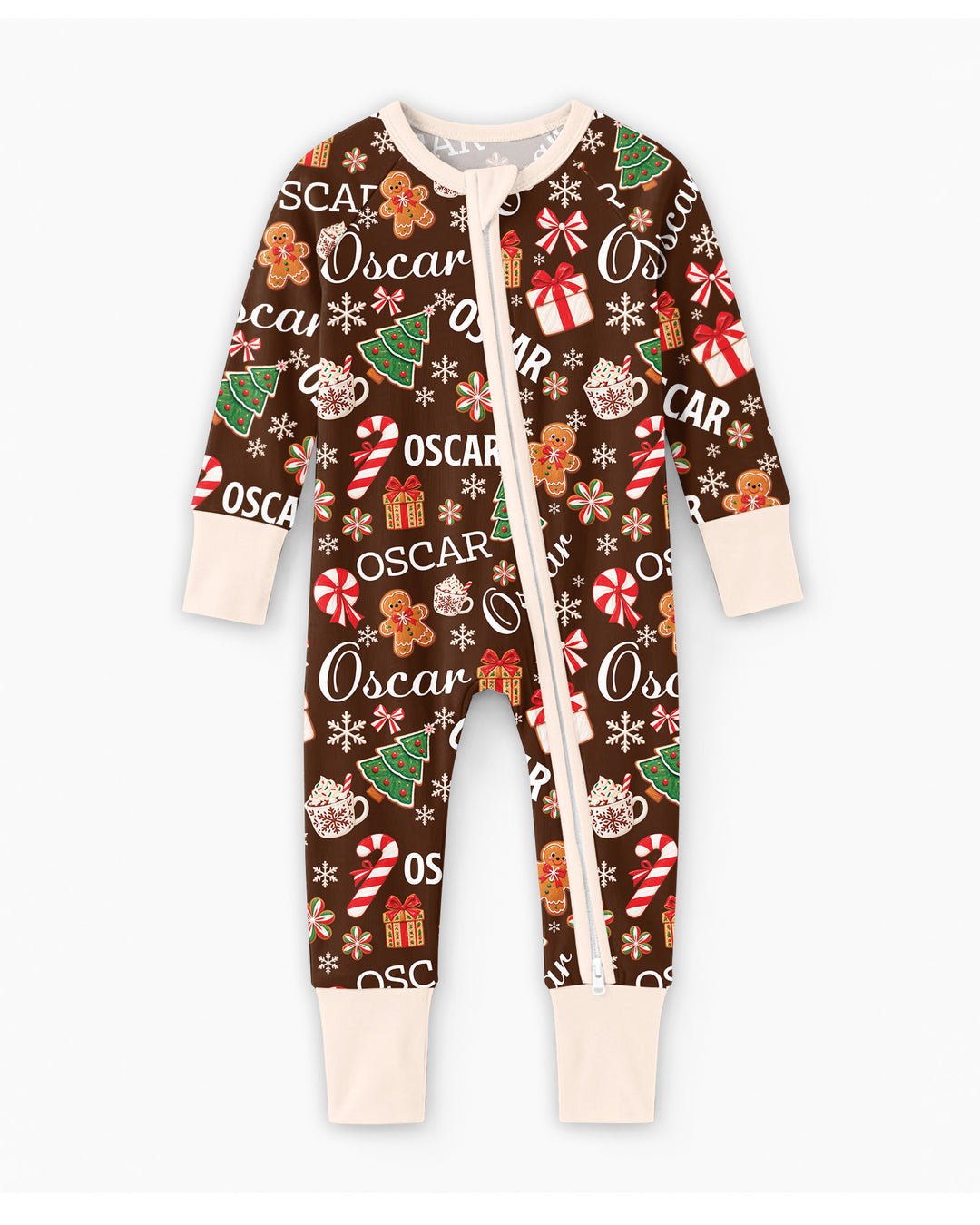 Merry Christmas Custom Name Bamboo Convertible Zippy