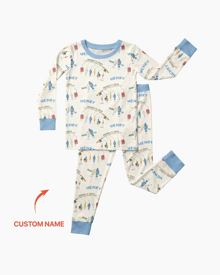 Zweiteiliges Langarm-Pyjama-Set mit Sommerfrüchten