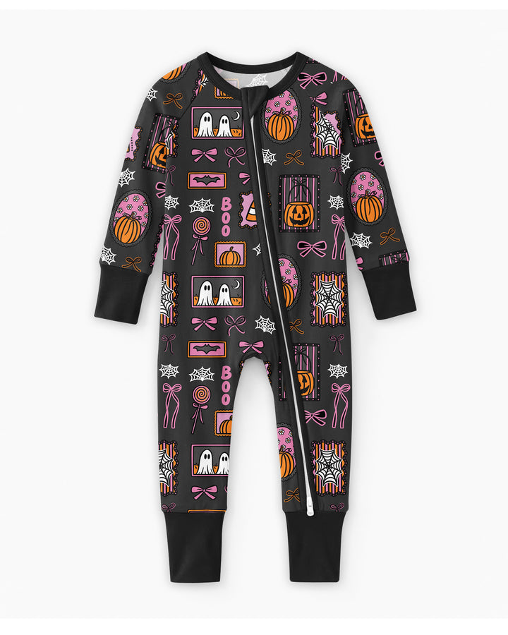 Spooky Preppy Pink Bamboo Convertible Zippy
