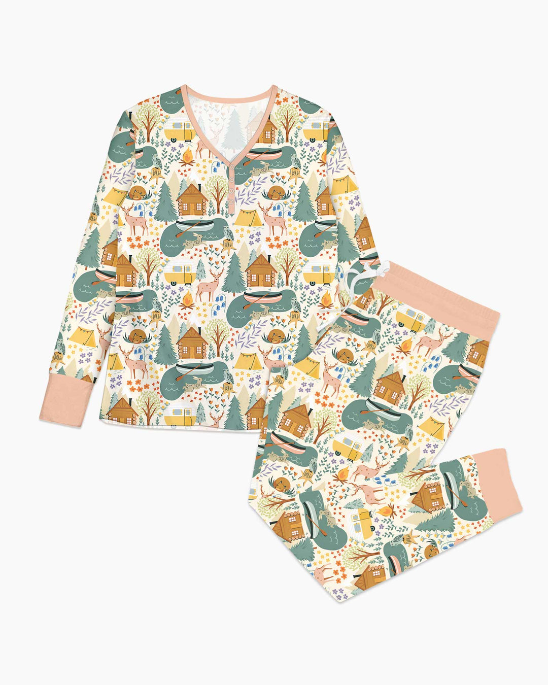 Vorlage Bambus Damen Pyjama Set
