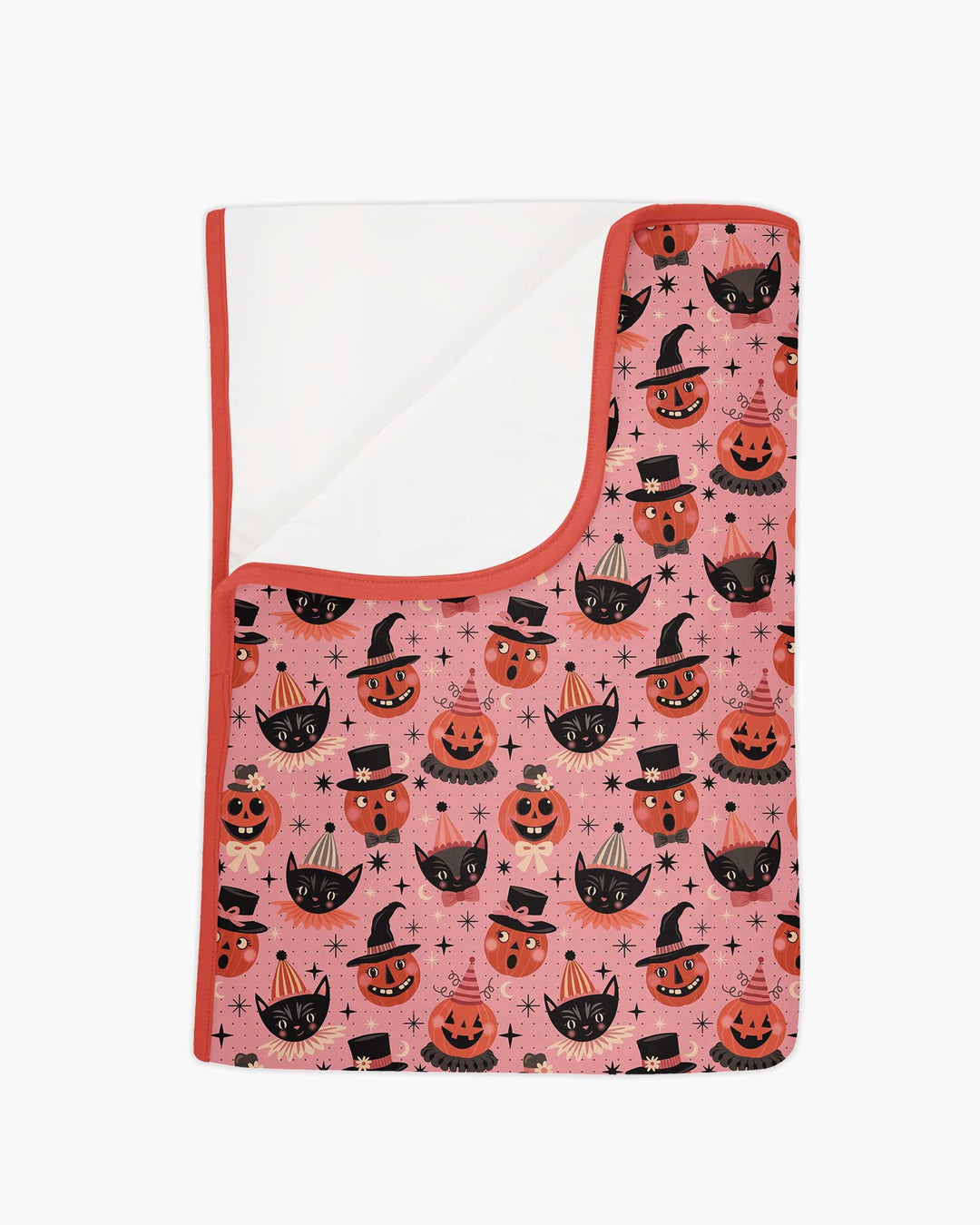 Retro Halloween Cats and Funny Pumpkins Bamboo Blanket