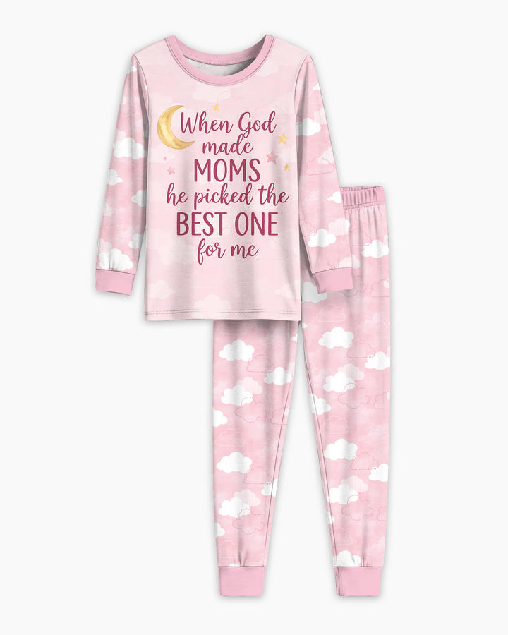 God Made The Best Mom Bamboo Two Piece Long Sleeve Pajama Set