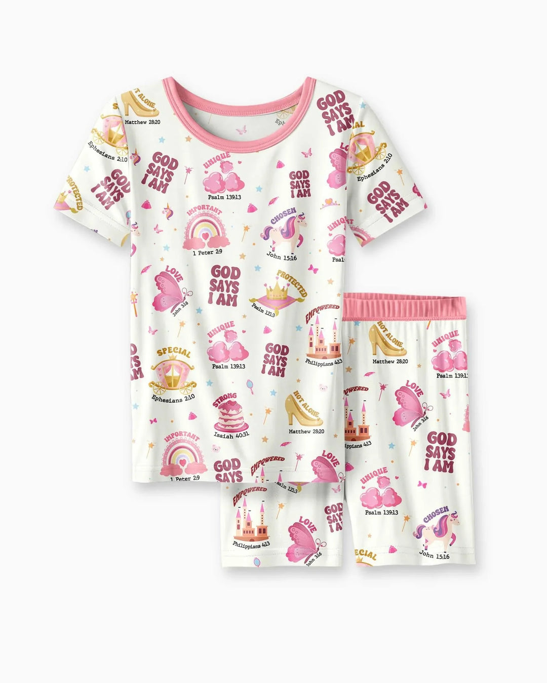 Zweiteiliges Pyjama-Set mit kurzen Ärmeln und Shorts im Sommer-Design