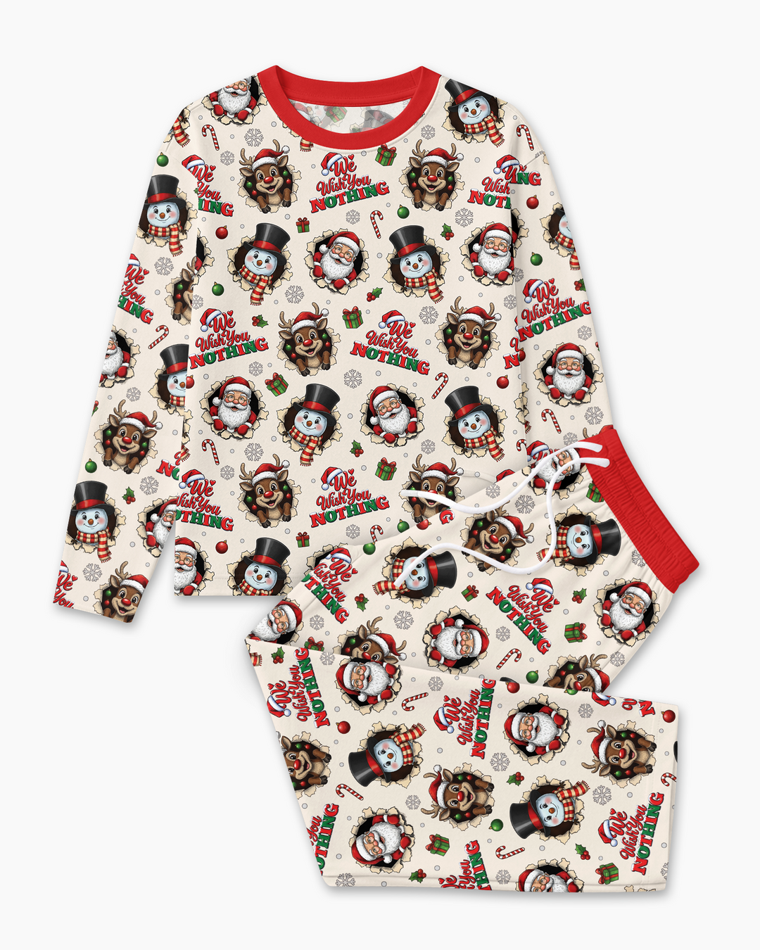 Funny Butt Christmas Squad Bamboo Men's Pajama Set