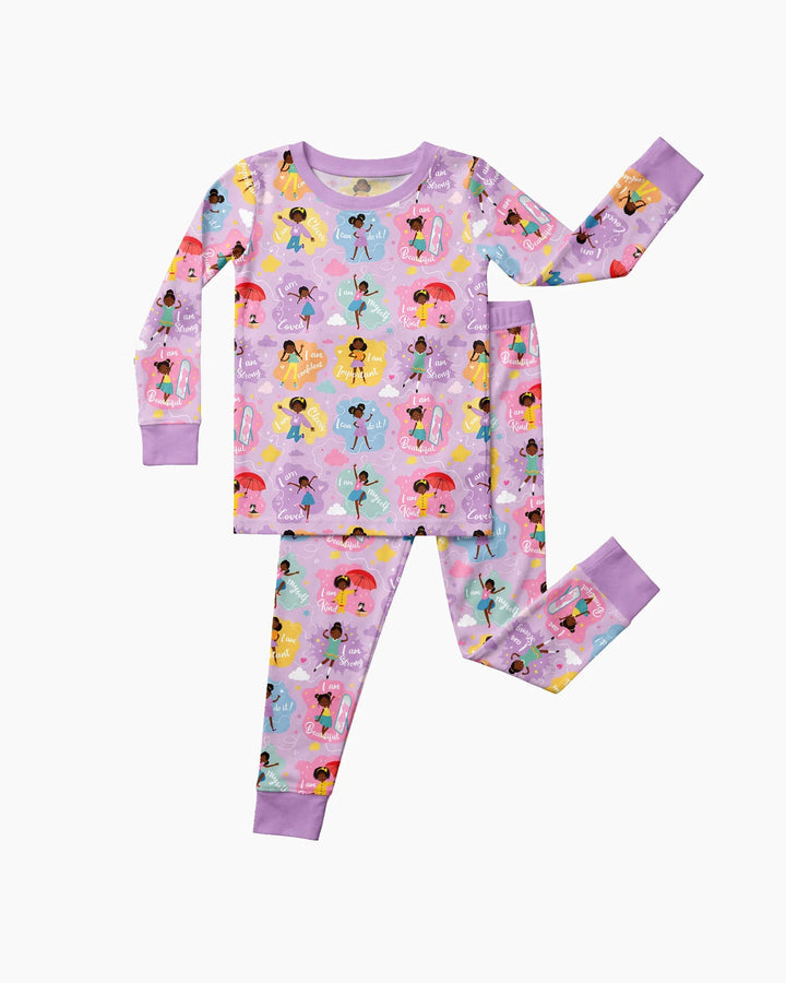 Zweiteiliges Langarm-Pyjama-Set mit Sommerfrüchten