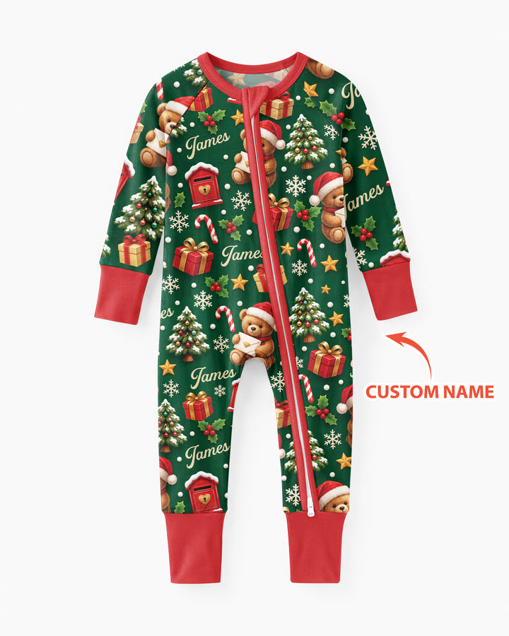 Cute Bear Christmas Bamboo Convertible Zippy