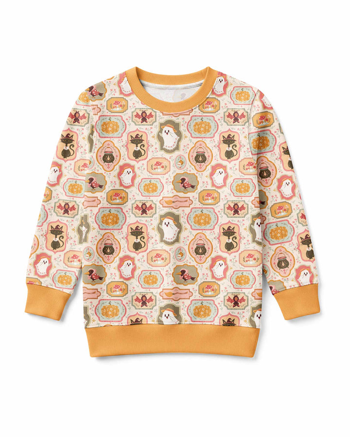 Cute Vintage Magical Cottage Style Halloween Bamboo Crewneck Sweatshirt