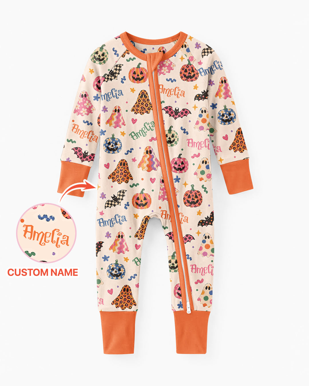 Funky Retro Halloween Bamboo Convertible Zippy