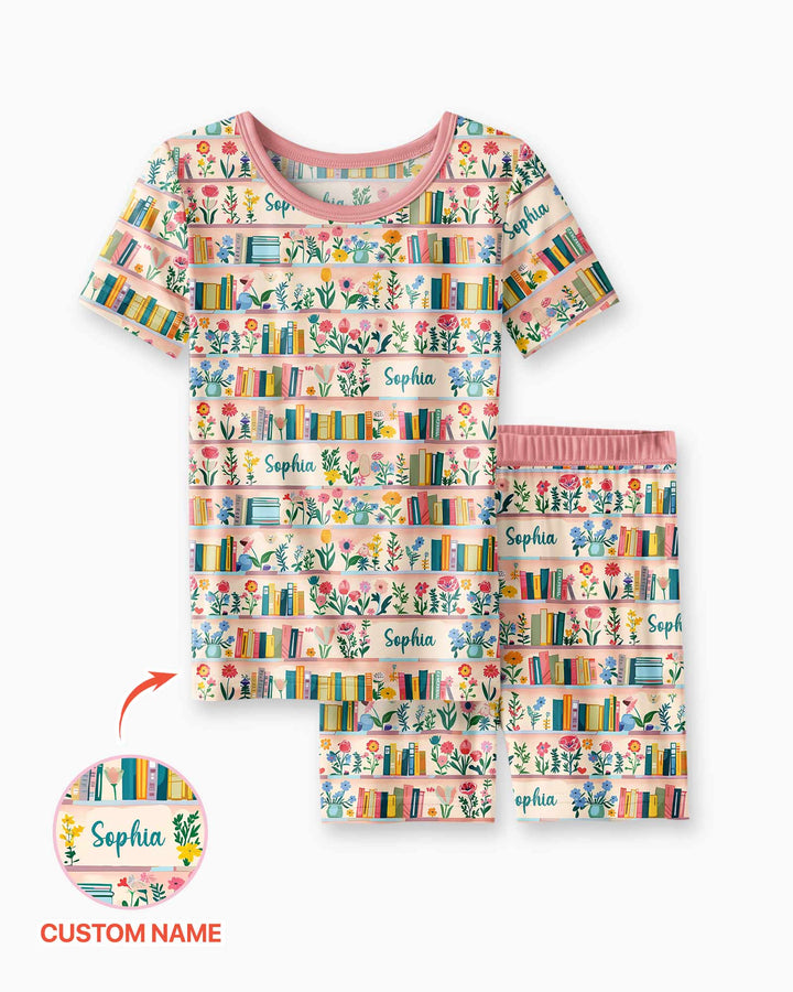 Schlafanzug-Set zweiteilig, kurze Ärmel, kurze Hose, Bambus