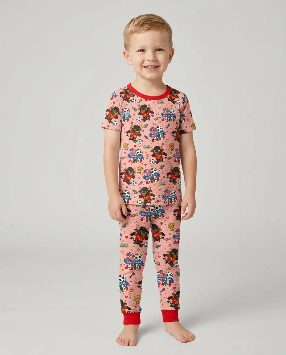 Zweiteiliges, kurzärmliges Pyjama-Set mit Marienkäfern