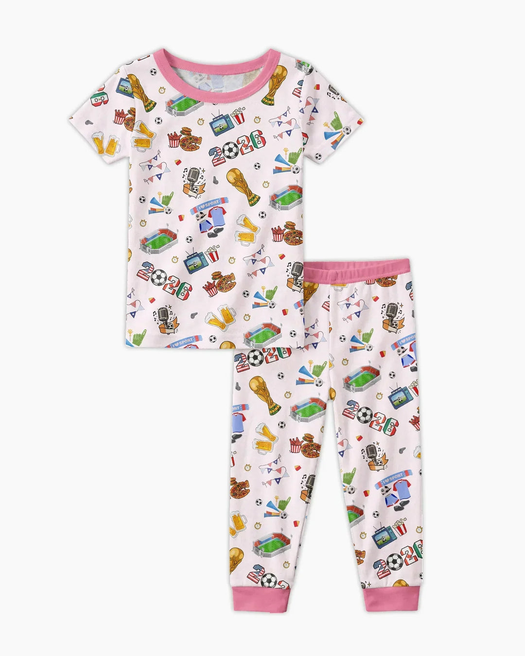 Zweiteiliges, kurzärmliges Pyjama-Set mit Marienkäfern