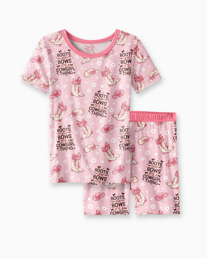 Schlafanzug-Set zweiteilig, kurze Ärmel, kurze Hose, Bambus