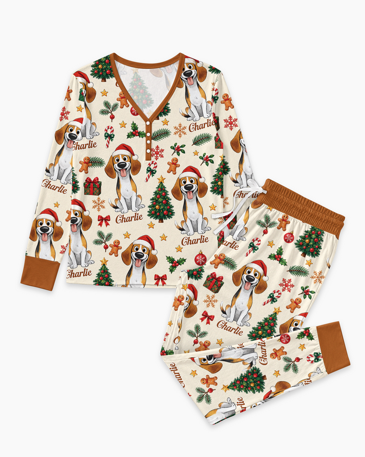 Christmas Dog Bamboo Women Pajama Set
