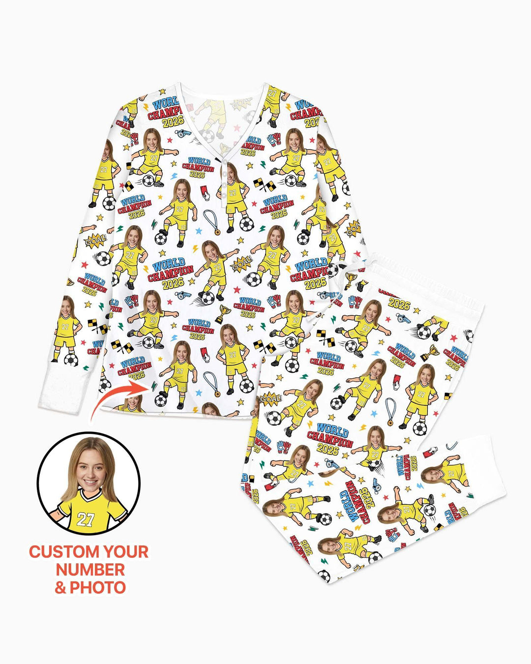Template Damen Pyjama-Set aus personalisiertem Bambus