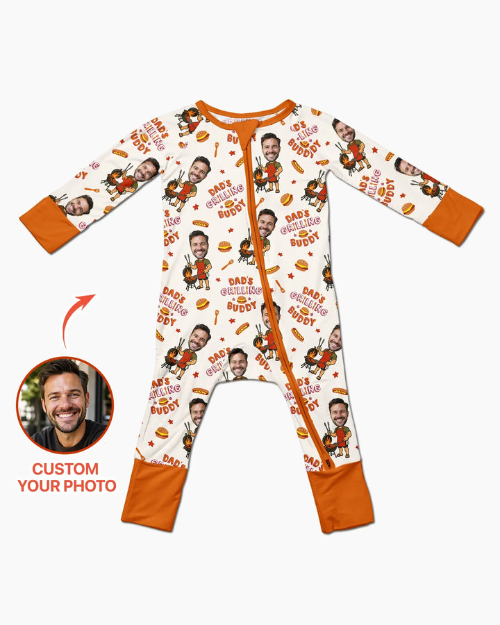 Gerippte Babykleidung mit individuellem Foto - Weich &amp; Skizzenhaft