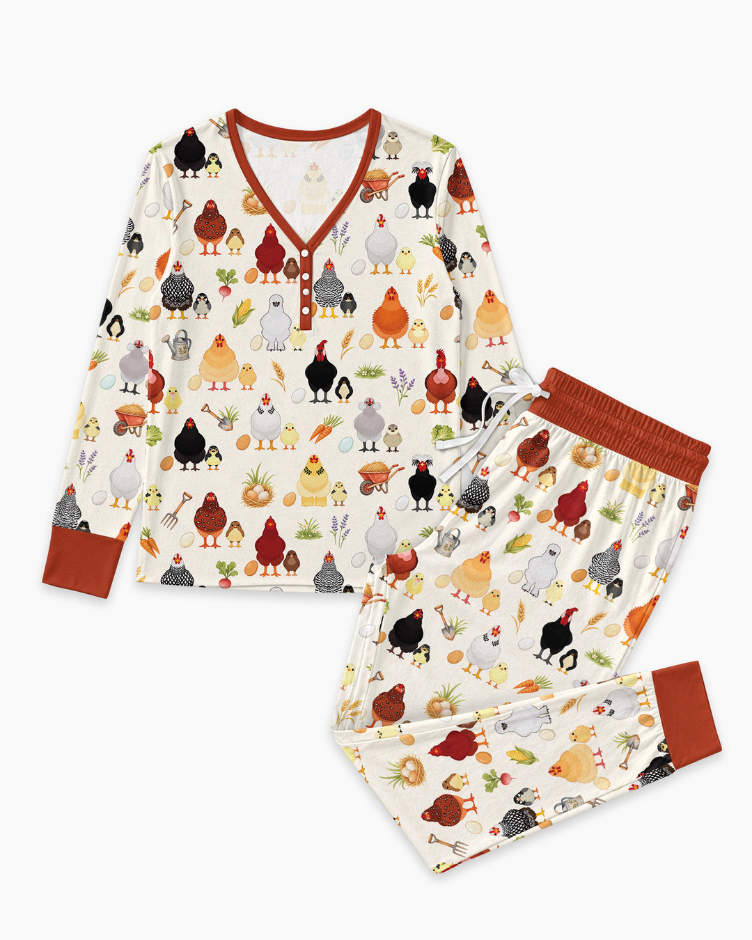 Chicks & Eggs Bamboo Women Pajama Set