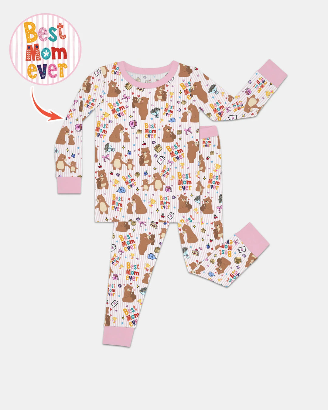 Zweiteiliges Langarm-Pyjama-Set mit Sommerfrüchten